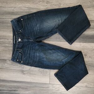 Express Jeans Dark Blue Barely Boot Ultra Low Rise Jeans Size 2s